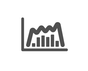 Investment chart icon. Economic graph sign. Stock exchange symbol. Business finance. Quality design element. Classic style icon. Vector