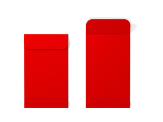 Red chinese envelope . 3D Illustration.