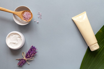 Skin care concept: organic ingredients.