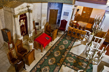 Sanctuary of the synagogue, holy of holies, the place of keeping the holy book of the Torah