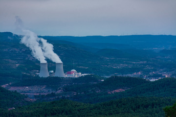 Nuclear power plant and town