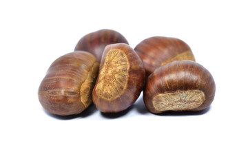 Fresh delicious chestnuts 