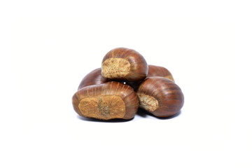 Fresh delicious chestnuts 
