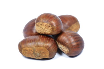 Fresh delicious chestnuts 