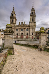 Obraz premium The Cathedral of Santa María de Lugo is a Roman Catholic, baroque, neoclassical style temple in Galicia (Spain).