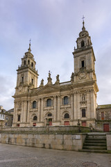 Obraz na płótnie Canvas The Cathedral of Santa María de Lugo is a Roman Catholic, baroque, neoclassical style temple in Galicia (Spain).