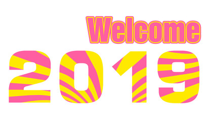 Welcome 2019 illustration vector