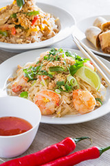 Delicious Asian food, for deliver at home, dinner with family and friends