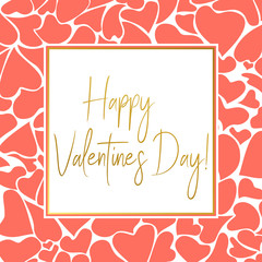 Valentines Day Coral Greeting card for instagram