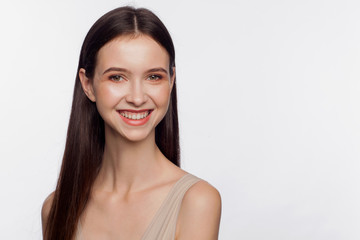 Portrait of a smiling beautiful young woman