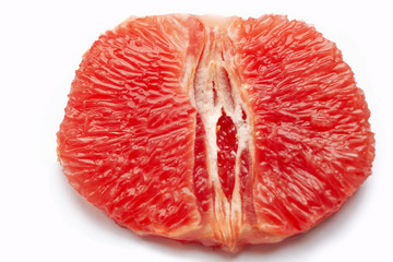 Fresh Grapefruit pulp isolated on white background
