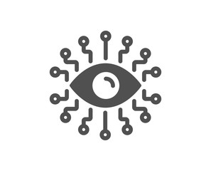 Artificial intelligence icon. All-seeing eye sign. Quality design element. Classic style icon. Vector