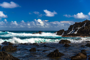 Obraz premium Saint Vincent and the Grenadines, Owia salt pond