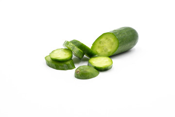 Mini Cucumber isolated on white