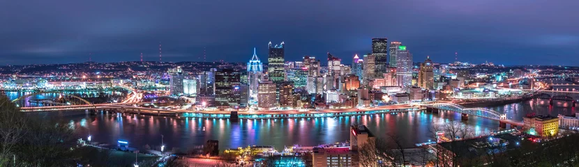 Fotobehang Skyline van Pittsburgh © Ram