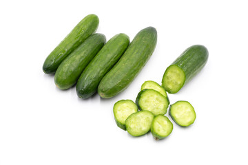 Mini Cucumber isolated on white