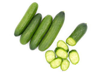 Mini Cucumber isolated on white