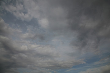 Fototapeta premium Blue skies like the pictures closed fluffy clouds. Beautiful sky suitable for any natural background. The best sky with clouds stands high in front of us.