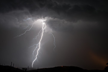 Cloud to Ground Urban Lightning 