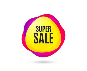 Super Sale. Special offer price sign. Advertising Discounts symbol. Gradient super sale tag. Abstract shopping banner. Template for design. Vector