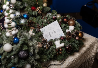 Accessories for decorating New Year holidays and Christmas