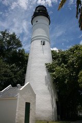 Weißer Leuchtturm auf Key West Florida