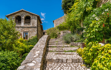 Fototapeta na wymiar Scenic sight in Labro, ancient village in the Province of Rieti, Lazio, Italy.