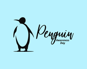 Penguin awareness day vector illustration