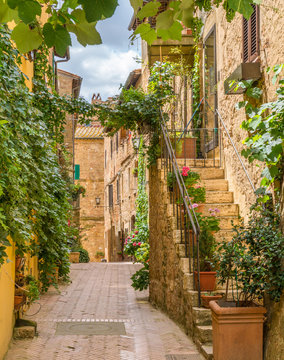 Fototapeta Scenic sight in Pienza, Province of Siena, Tuscany, Italy.