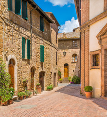 Fototapeta na wymiar Scenic sight in Pienza, Province of Siena, Tuscany, Italy.