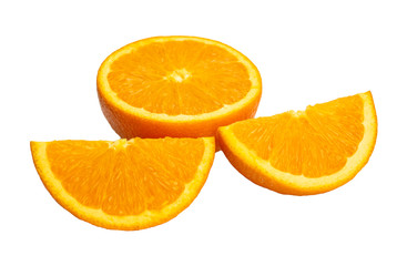 Orange fruit isolated on white background.