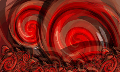 abstract swirl  red color background 