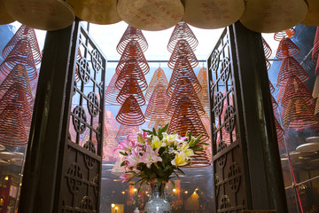 Obraz premium Tin Hau Temple in Yau Ma Tei, Hong Kong 香港・油麻地の寺 天后廟