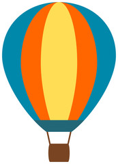 Hot air balloon icon.