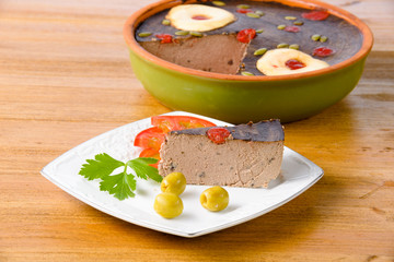 breakfast, cake, on a wooden table