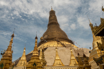 Naklejka premium Shwedagon Pagoda, Yangon, Myanmar