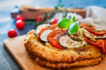 delicious scallops and vegetables pie