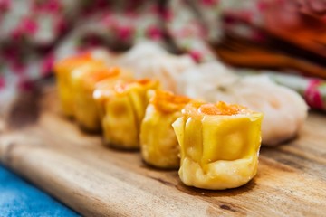Chinese food dim sum on plate