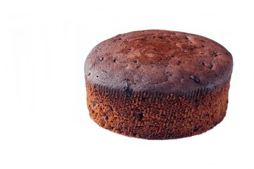 Christmas Fruit Cake / Kerala Plum Cake isolated on white background, selective focus