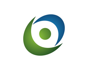 Abstract people crescent logo