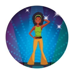 Disco woman cartoon