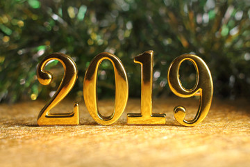 Gold 2019 and decoration.