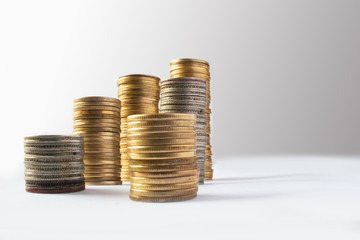 Stack of currency coins