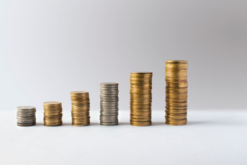 Stack of currency coins