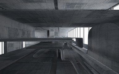 Empty dark abstract concrete smooth interior . Architectural background. 3D illustration and rendering