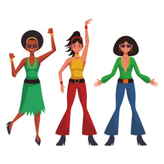 Disco people cartoon