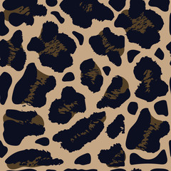 Seamless leopard print. Vector pattern, texture, background
