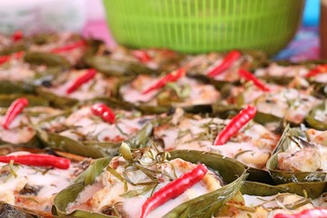 steamed fish with curry paste