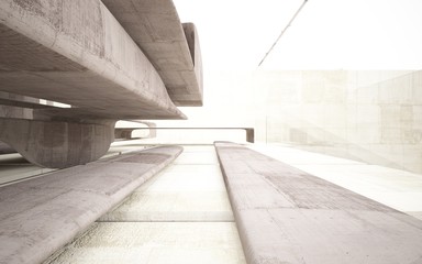 Empty dark abstract concrete smooth interior . Architectural background. 3D illustration and rendering