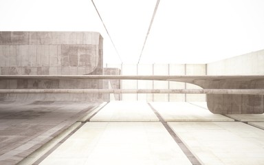 Empty dark abstract concrete smooth interior . Architectural background. 3D illustration and rendering